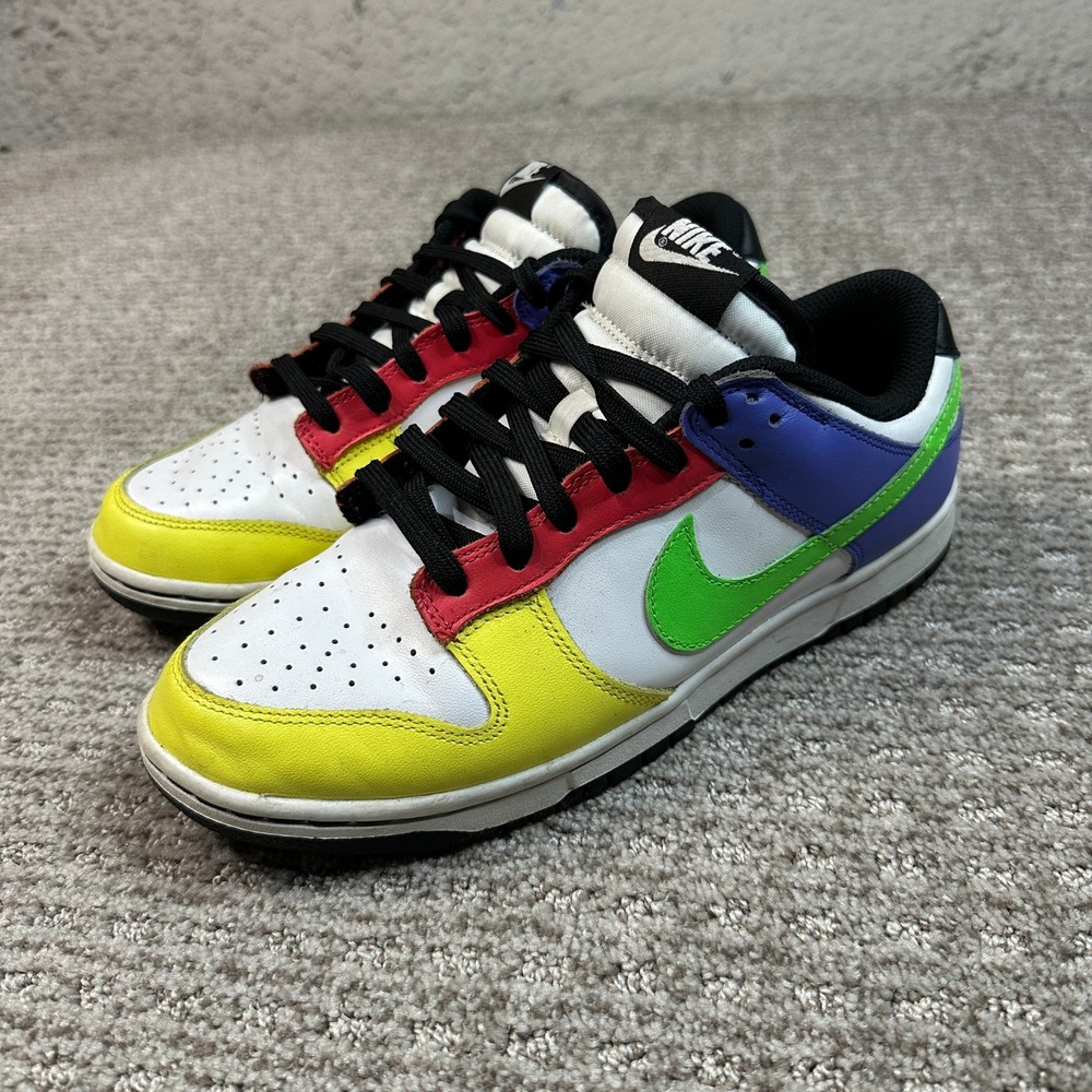 Nike Women’s Multicolor Low-Top Sneakers - Green/Yellow/Red/Blue 7Y